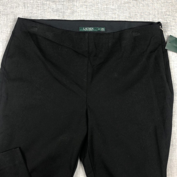 Ralph Lauren Black Slim Dress Pants Plus Size 16W - Picture 2 of 3